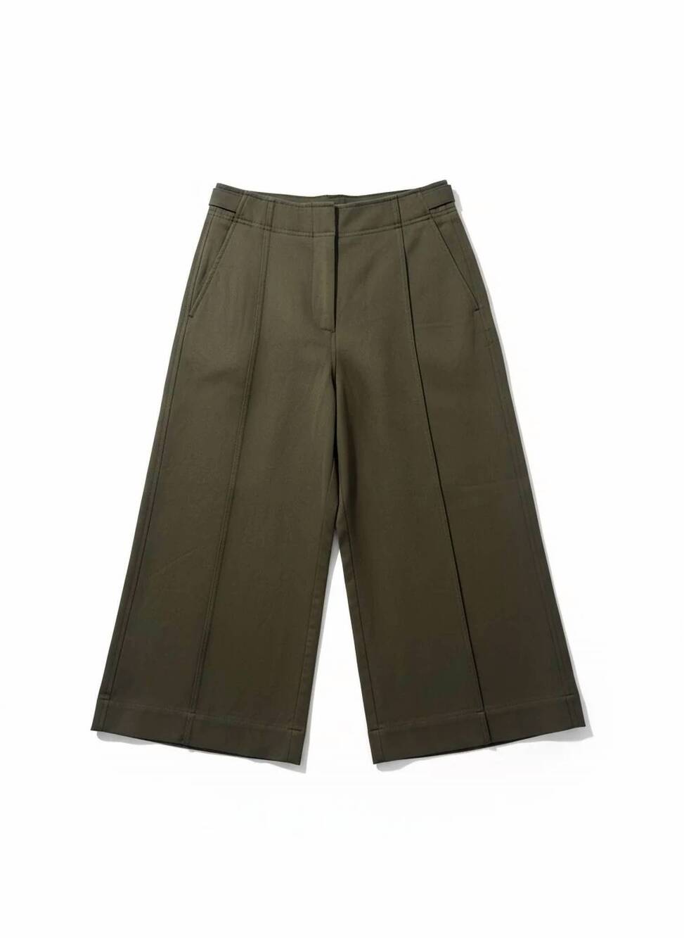 NEW ULLA JOHNSON women's sascha cropped trouser in pinon